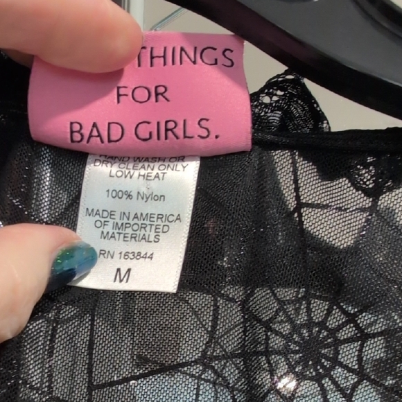 Vixen by Micheline Pitt Black Spiderweb Shrug - Picture 3 of 6